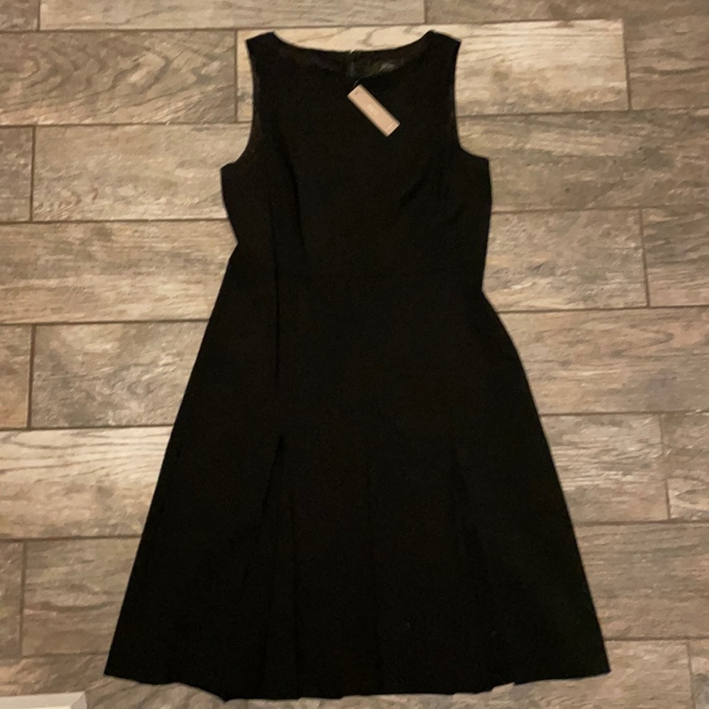 NWT J. Crew Black Sleeveless A-line dress